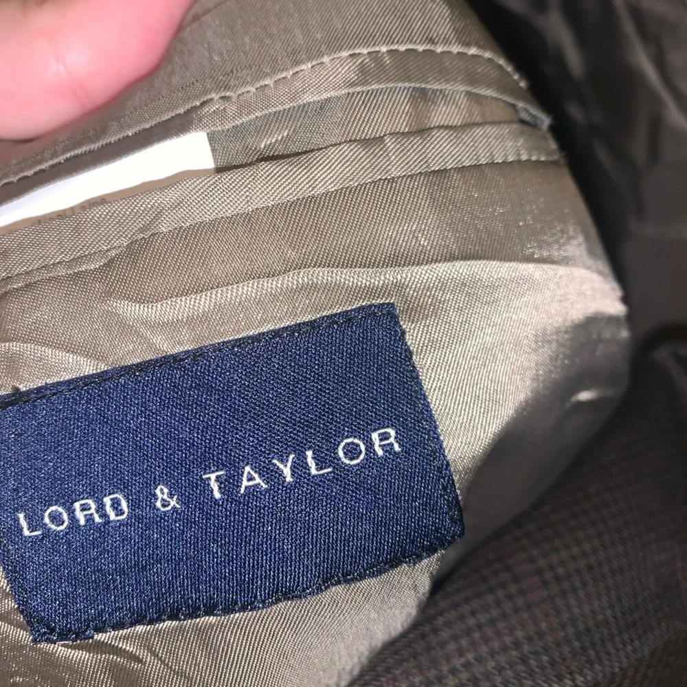 Lauren Ralph Lauren Wool Cashmere Blend Houndstooth Blazer 40L